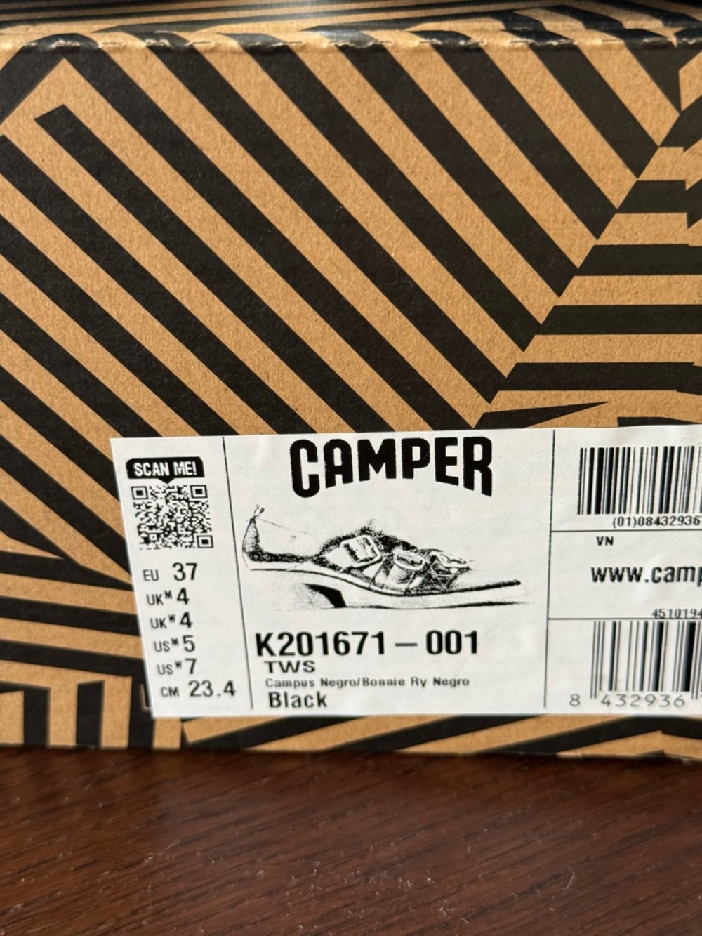 Camper Twins Black leather women’s shoes (size 37) - Picture 5 of 12